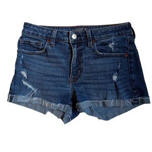Abercrombie & Fitch Harper Low Rise Shorts Size 25/0 Distressed Stretch with loo